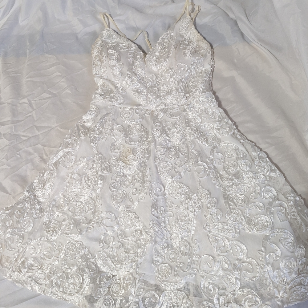 White Floral Dress